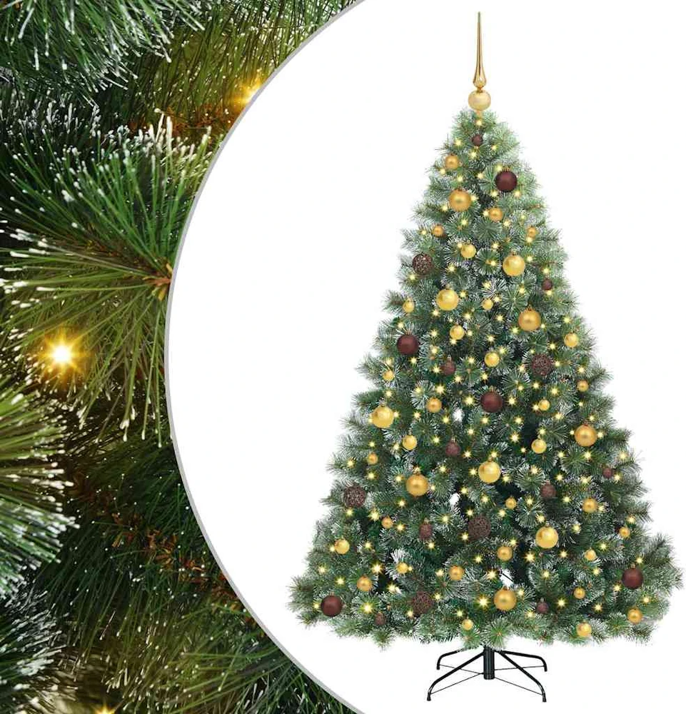 Dirbtinė Kalėdų eglutė su 300 LED Žalia 180 cm PE ir PVC