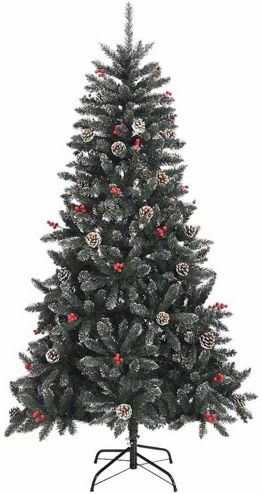 Dirbtinė Kalėdų eglutė Žalia 210 cm PVC, plastikas ir plienas
