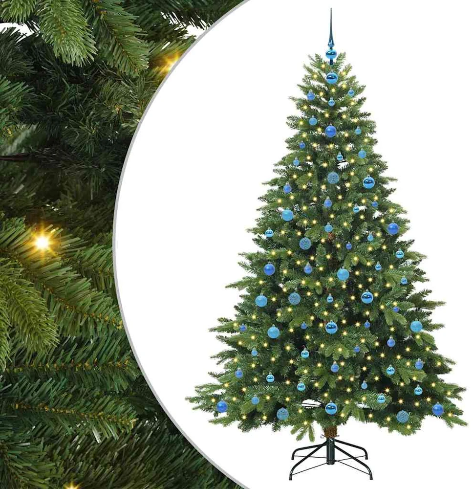 Dirbtinė Kalėdų eglutė su 300 LED Žalia 210 cm PE ir PVC