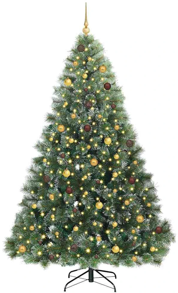 Dirbtinė Kalėdų eglutė su 300 LED Žalia 240 cm PE ir PVC