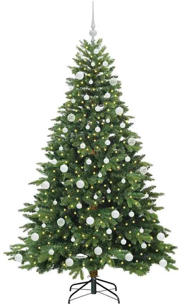 Dirbtinė Kalėdų eglutė su 300 LED Žalia 180 cm PE ir PVC