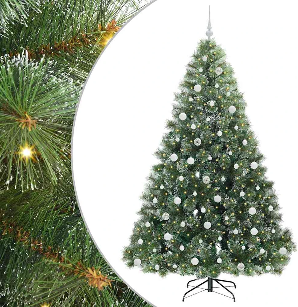 Dirbtinė Kalėdų eglutė su 300 LED Žalia 210 cm PE ir PVC