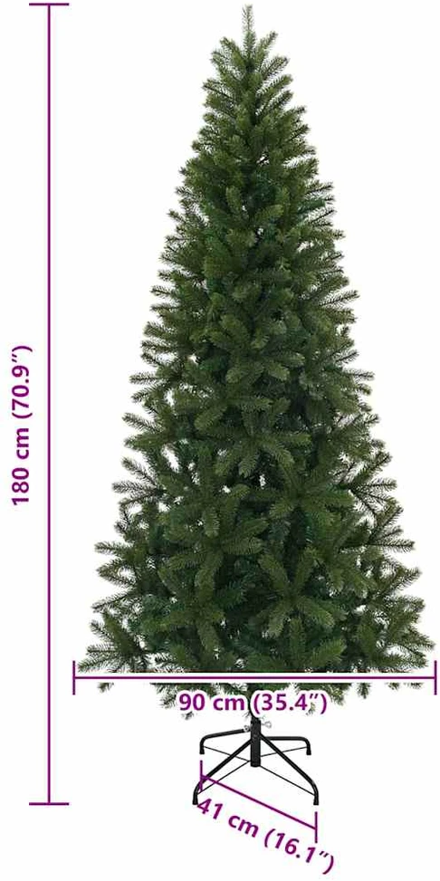 Dirbtinė Kalėdų eglutė su 300 LED Žalia 180 cm PE ir PVC