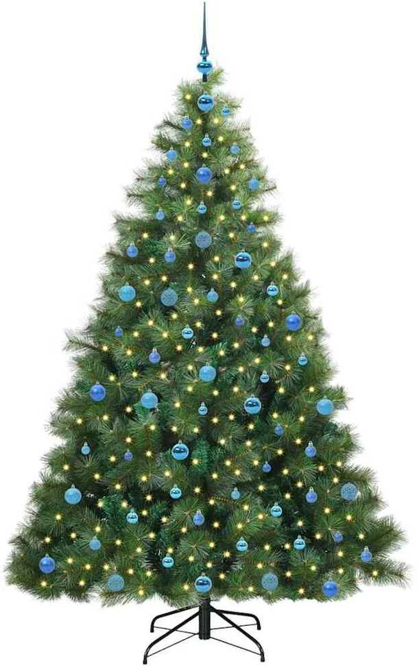 Dirbtinė Kalėdų eglutė su 300 LED Žalia 210 cm PE ir PVC
