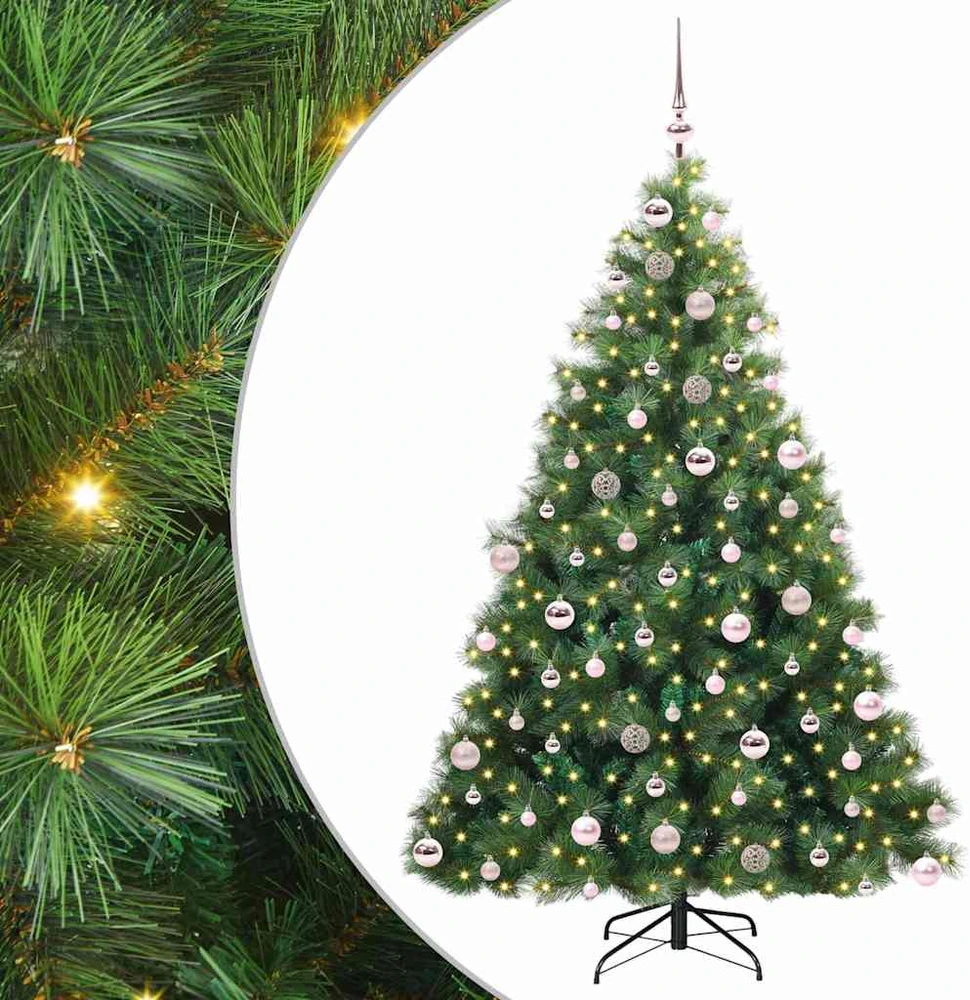 Dirbtinė Kalėdų eglutė su 300 LED Žalia 180 cm PE ir PVC
