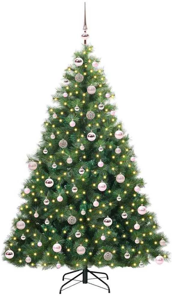 Dirbtinė Kalėdų eglutė su 300 LED Žalia 180 cm PE ir PVC