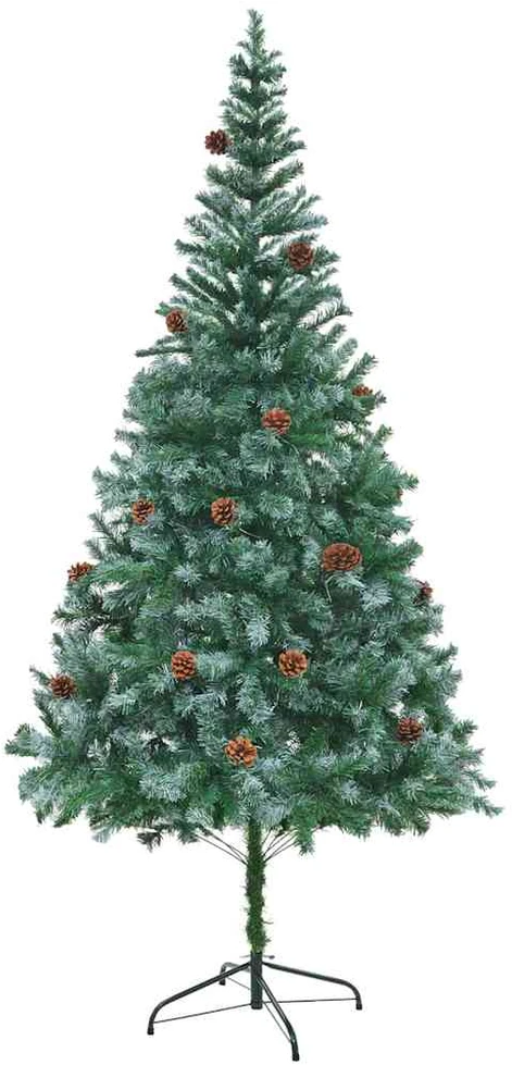 Dirbtinė Kalėdų eglutė su 300 LED Žalia 210 cm PVC ir plienas