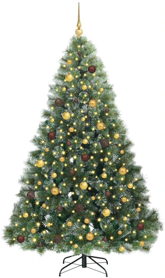 Dirbtinė Kalėdų eglutė su 300 LED Žalia 210 cm PE ir PVC