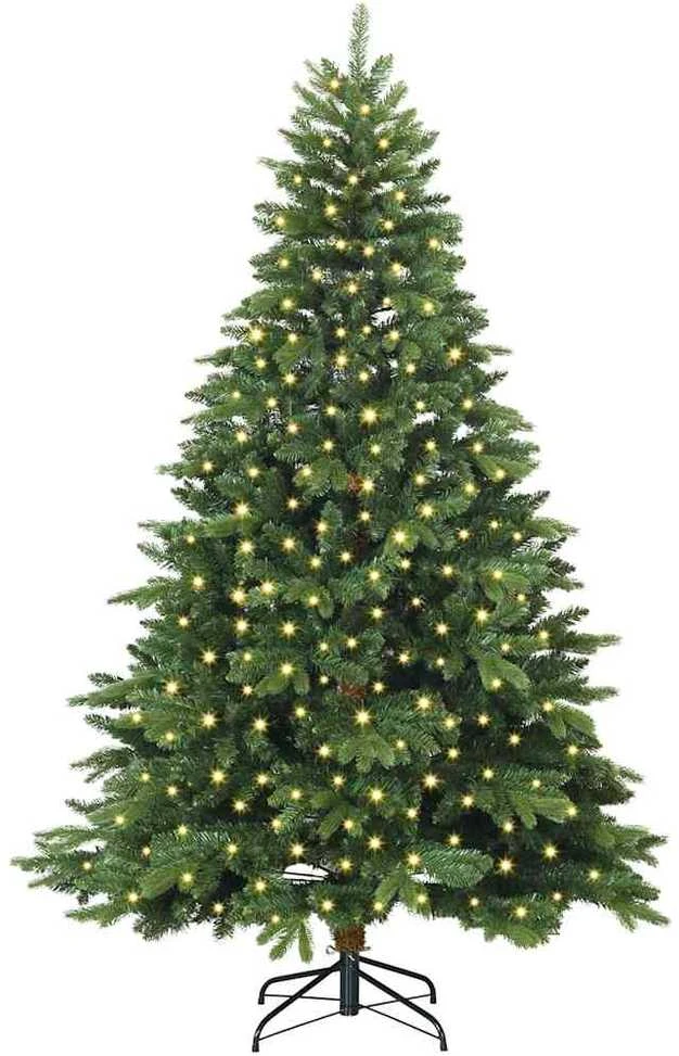 Dirbtinė Kalėdų eglutė su 300 LED Žalia 180 cm PE ir PVC