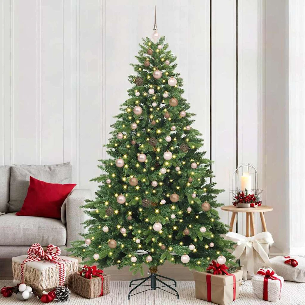 Dirbtinė Sulankstoma Kalėdų Eglutė 210 cm 300 LED Šilta balta