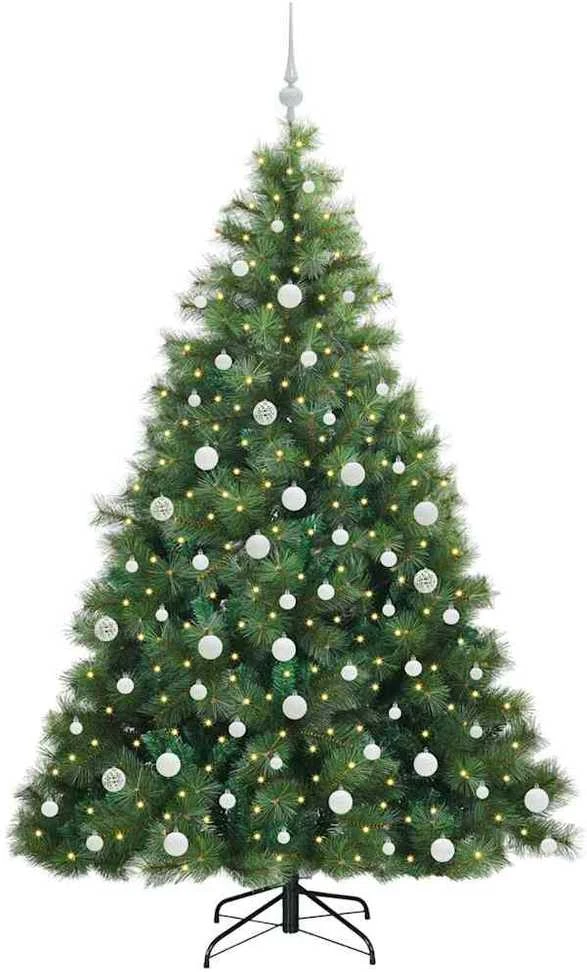 Dirbtinė Kalėdų eglutė su 300 LED Žalia 180 cm PE ir PVC