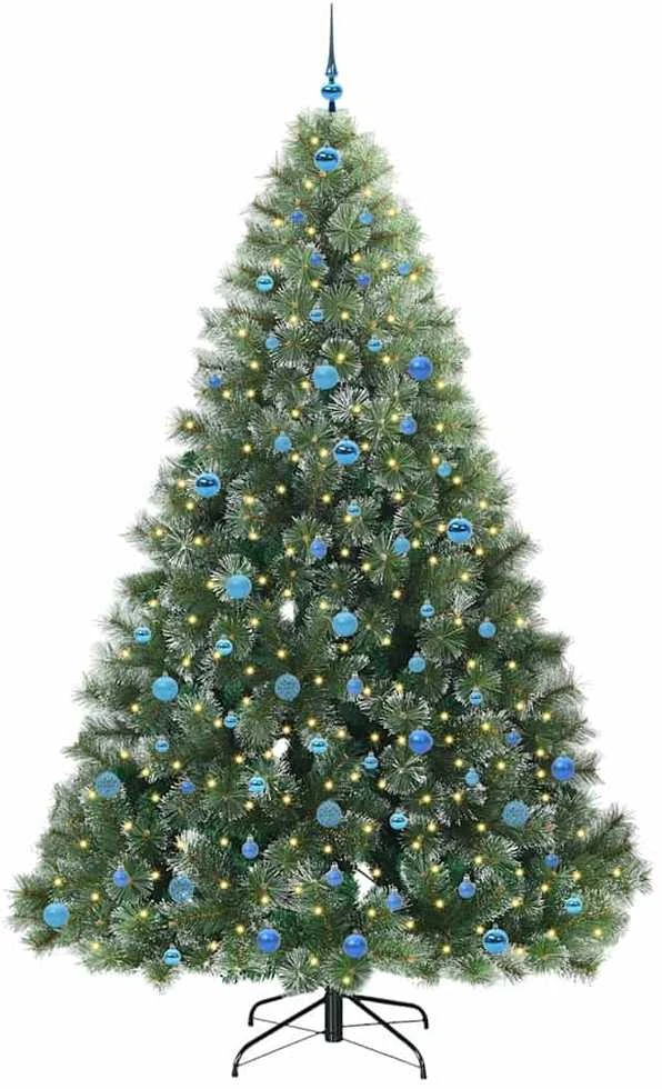 Dirbtinė Kalėdų eglutė su 300 LED Žalia 240 cm PE ir PVC