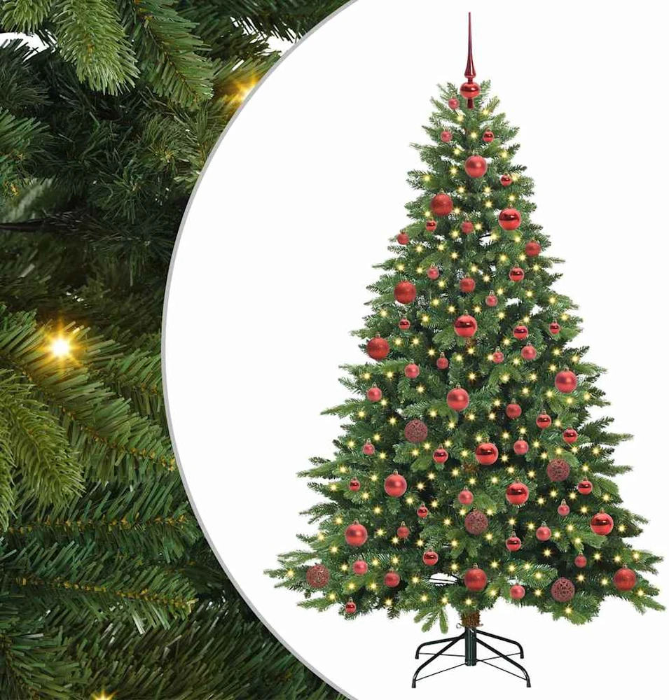 Dirbtinė Kalėdų eglutė su 300 LED Žalia 180 cm PE ir PVC