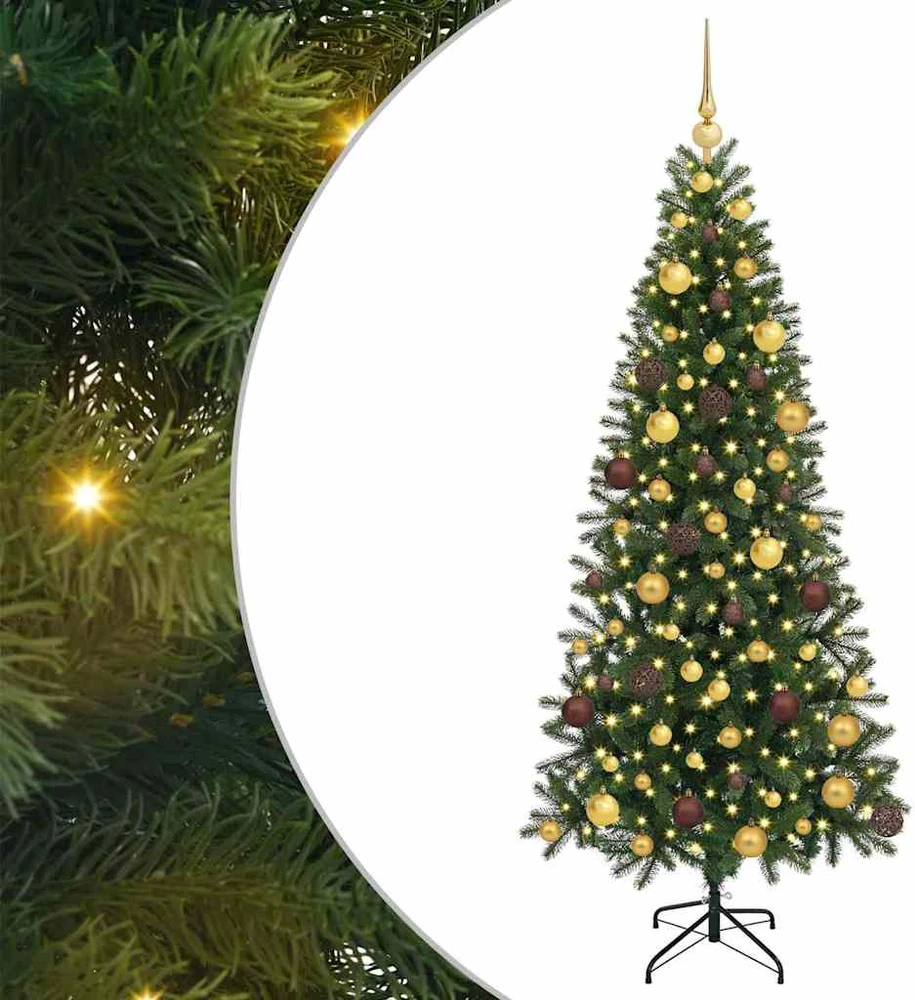 Dirbtinė Kalėdų eglutė su 300 LED Žalia 180 cm PE ir PVC
