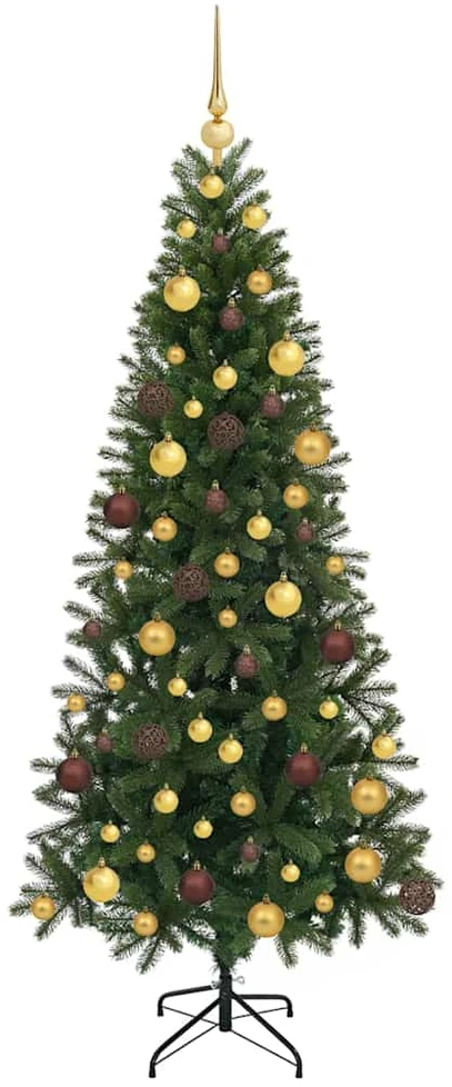 Dirbtinė Kalėdų eglutė su 300 LED Žalia 180 cm PE ir PVC