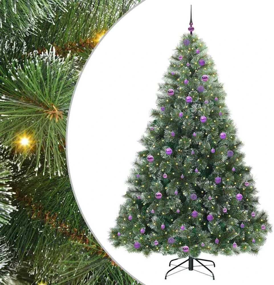 Dirbtinė Kalėdų eglutė su 300 LED Žalia 240 cm PE ir PVC