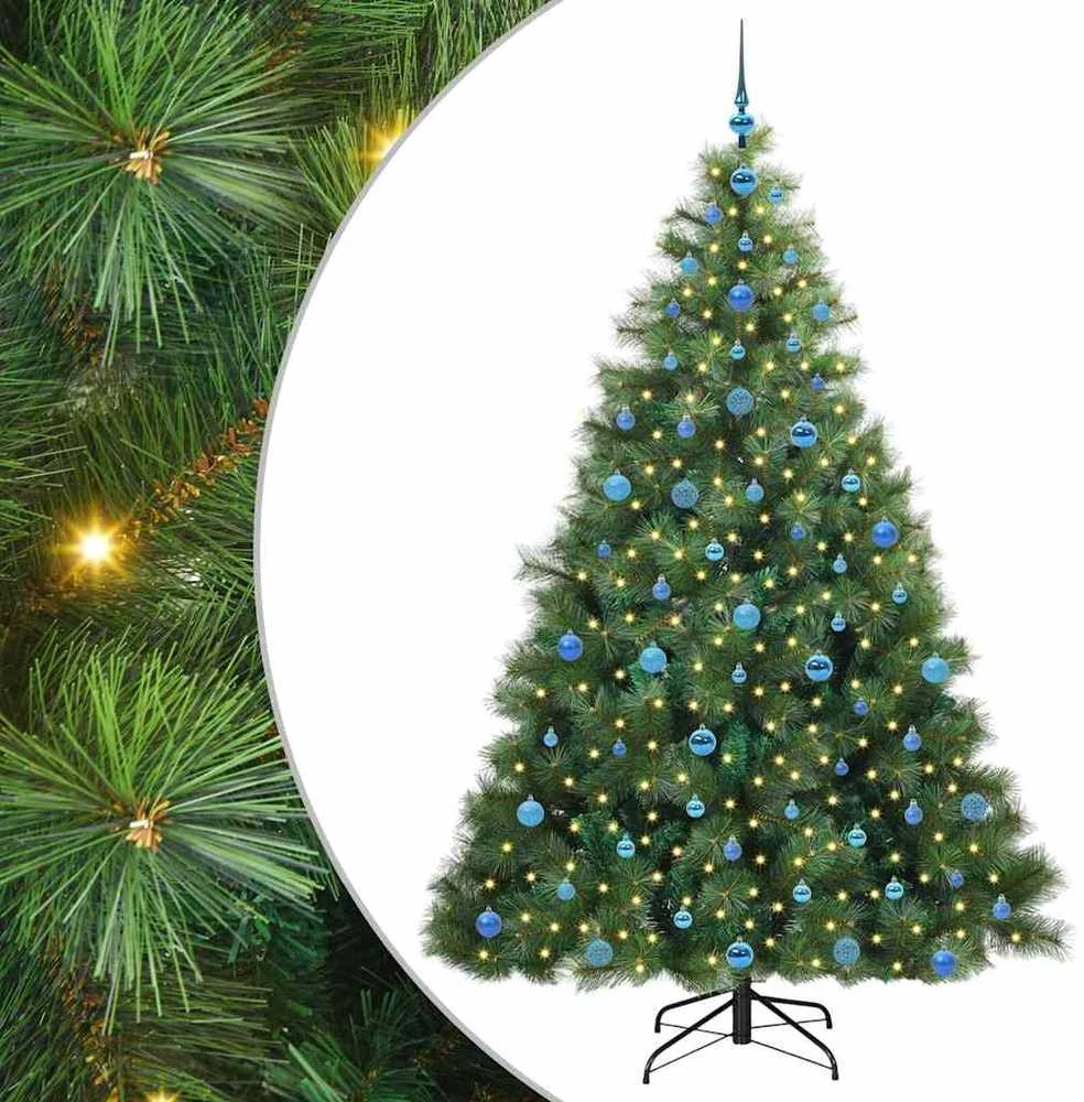 Dirbtinė Kalėdų eglutė su 300 LED Žalia 210 cm PE ir PVC