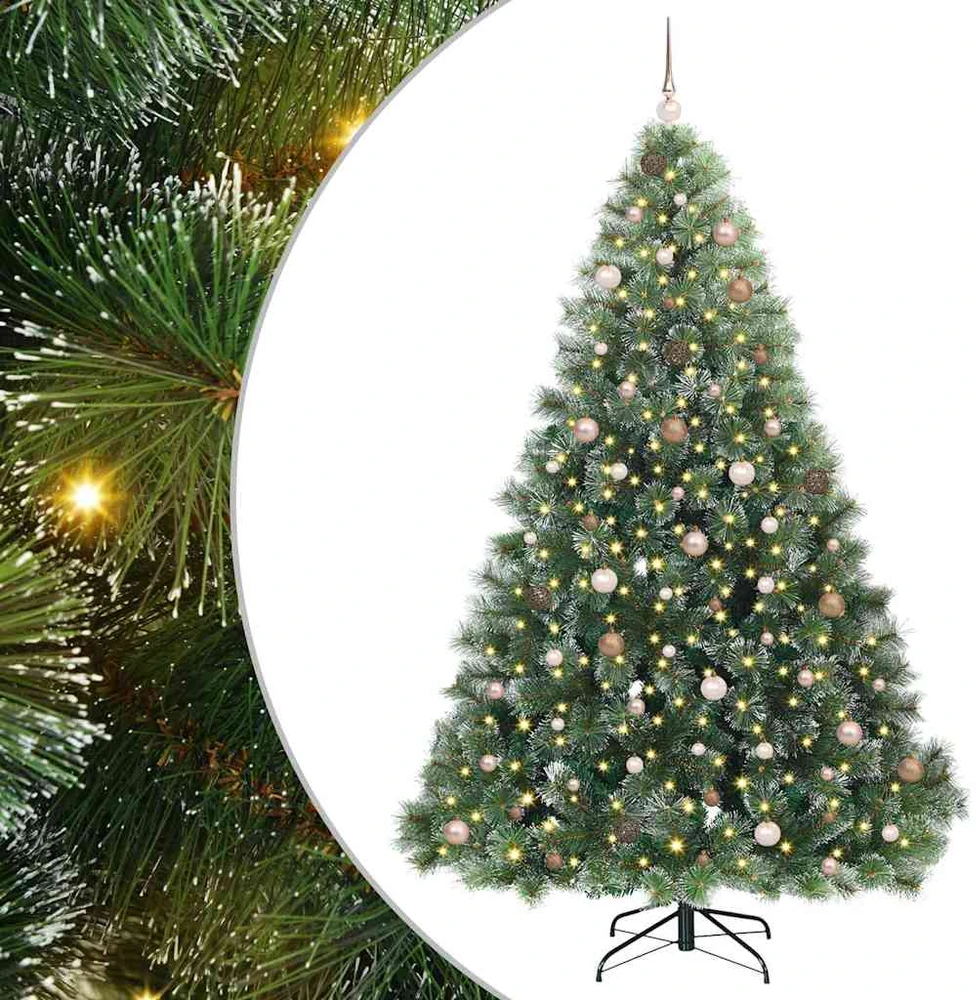 Dirbtinė Kalėdų eglutė su 300 LED Žalia 240 cm PE ir PVC