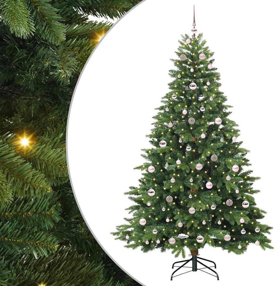 Dirbtinė Kalėdų eglutė su 300 LED Žalia 210 cm PE ir PVC