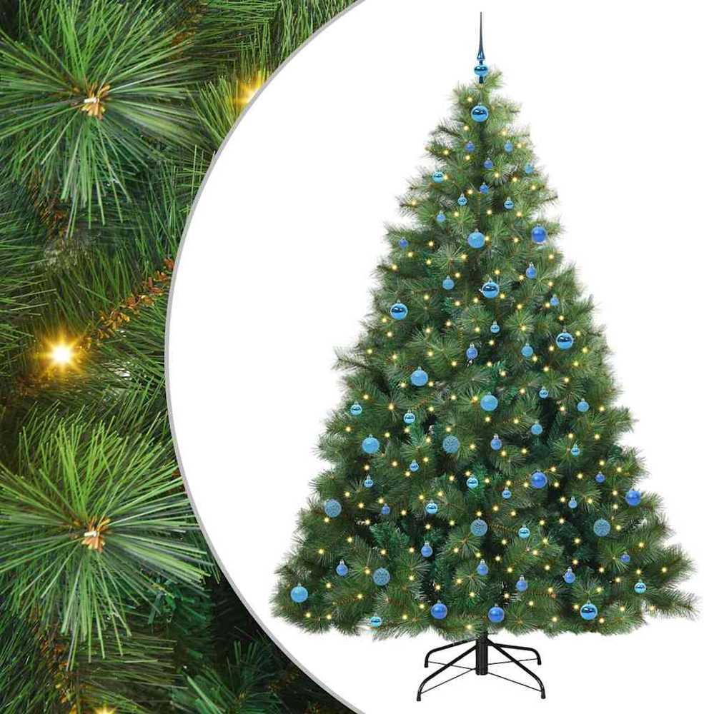 Dirbtinė Kalėdų eglutė su 300 LED Žalia 240 cm PE ir PVC