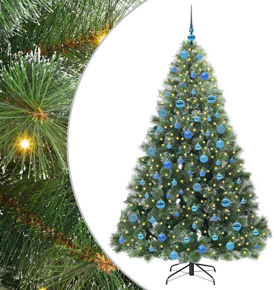 Dirbtinė Kalėdų eglutė su 300 LED Žalia 180 cm PE ir PVC