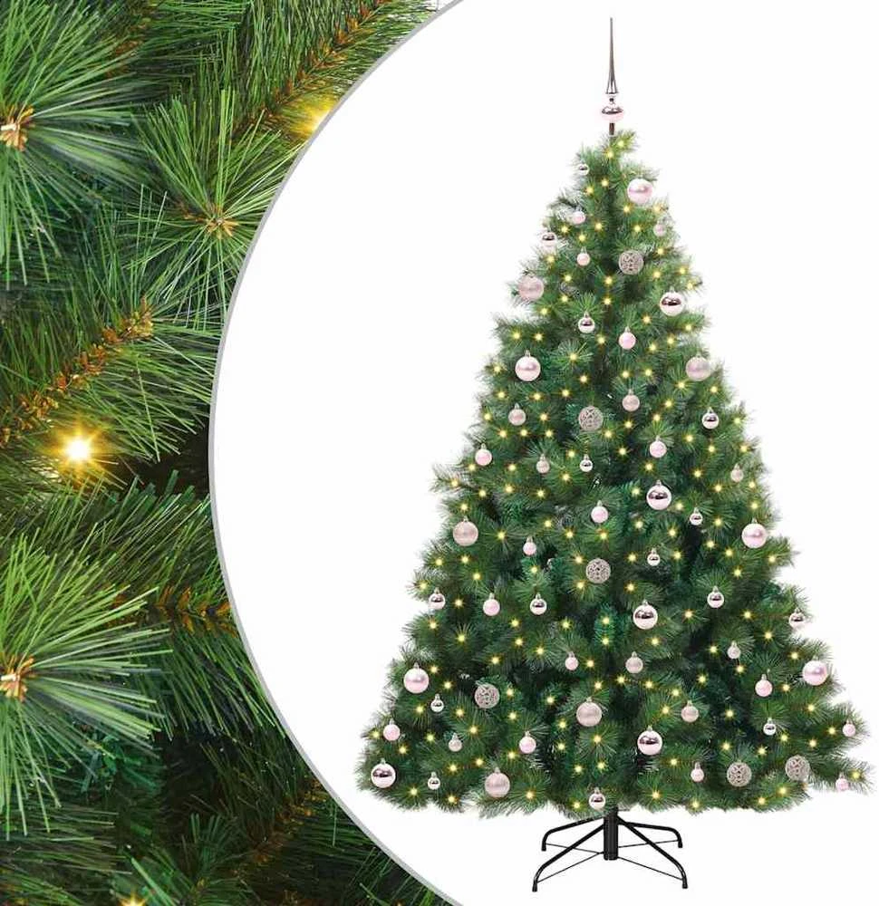 Dirbtinė Kalėdų eglutė su 300 LED Žalia 210 cm PE ir PVC