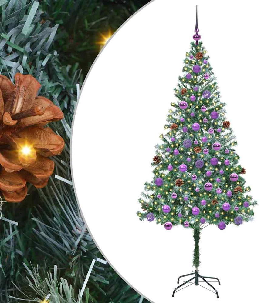 Dirbtinė Kalėdų eglutė su 300 LED Žalia 180 cm PVC ir plienas