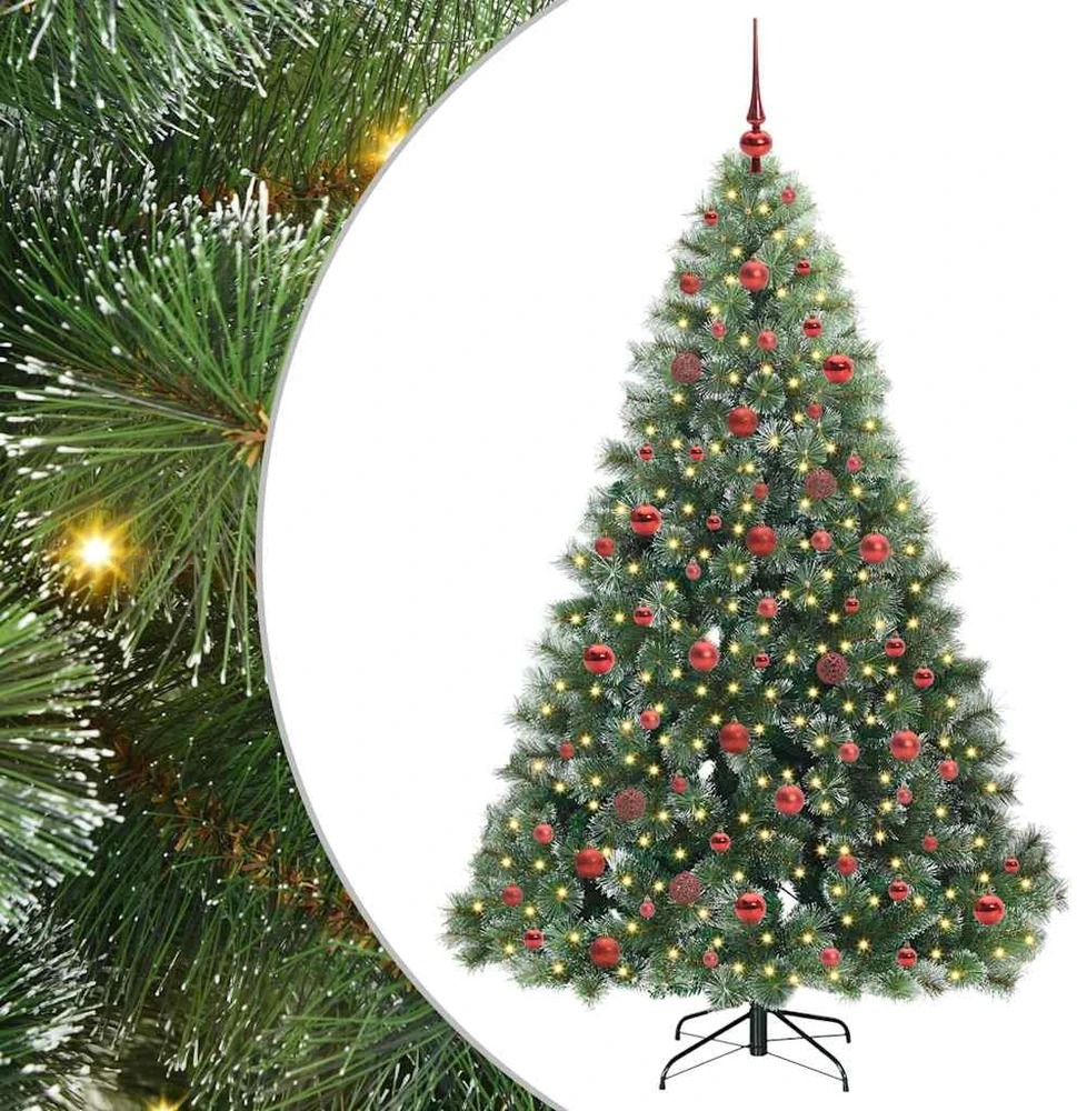 Dirbtinė Kalėdų eglutė su 300 LED Žalia 180 cm PE ir PVC