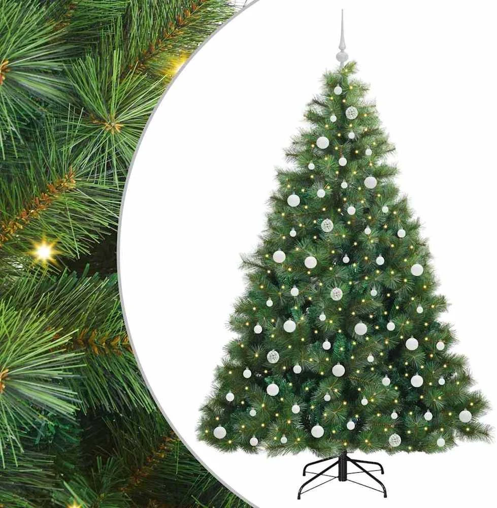 Dirbtinė Kalėdų eglutė su 300 LED Žalia 210 cm PE ir PVC