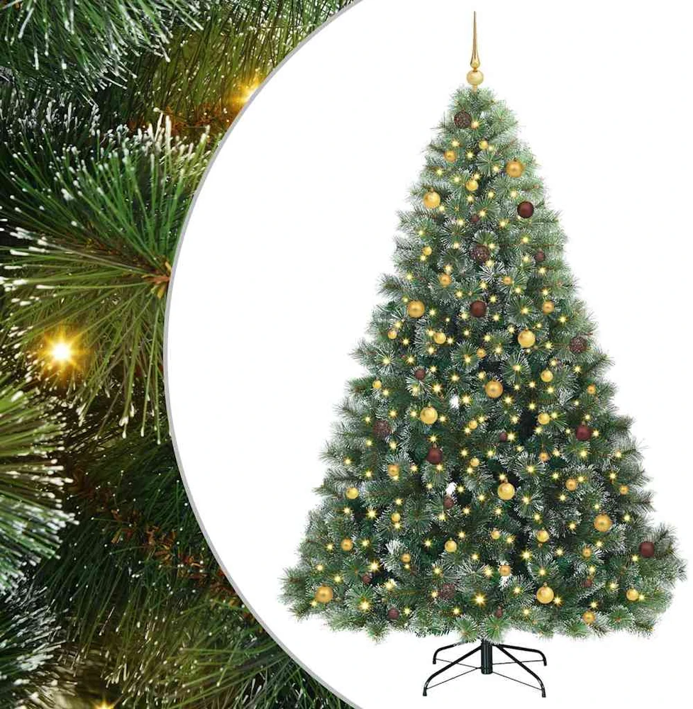 Dirbtinė Kalėdų eglutė su 300 LED Žalia 240 cm PE ir PVC