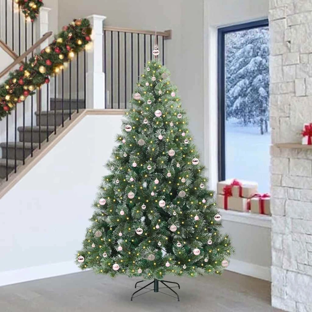 Dirbtinė Kalėdų eglutė su 300 LED Žalia 240 cm PE ir PVC