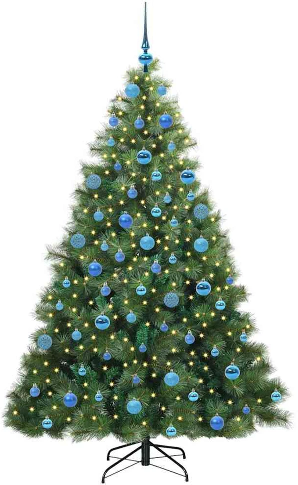 Dirbtinė Kalėdų eglutė su 300 LED Žalia 180 cm PE ir PVC