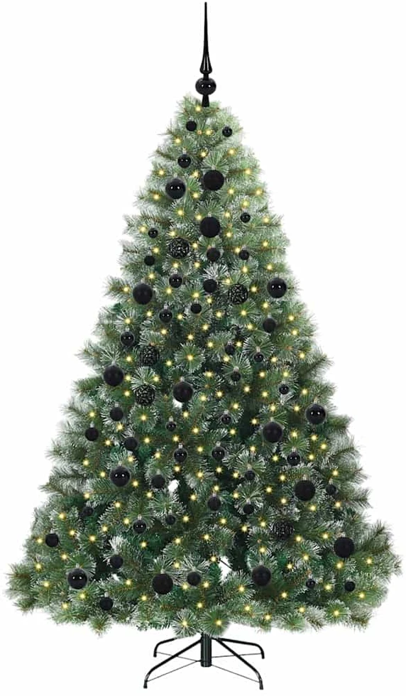 Dirbtinė Kalėdų eglutė su 300 LED Žalia 180 cm PE ir PVC