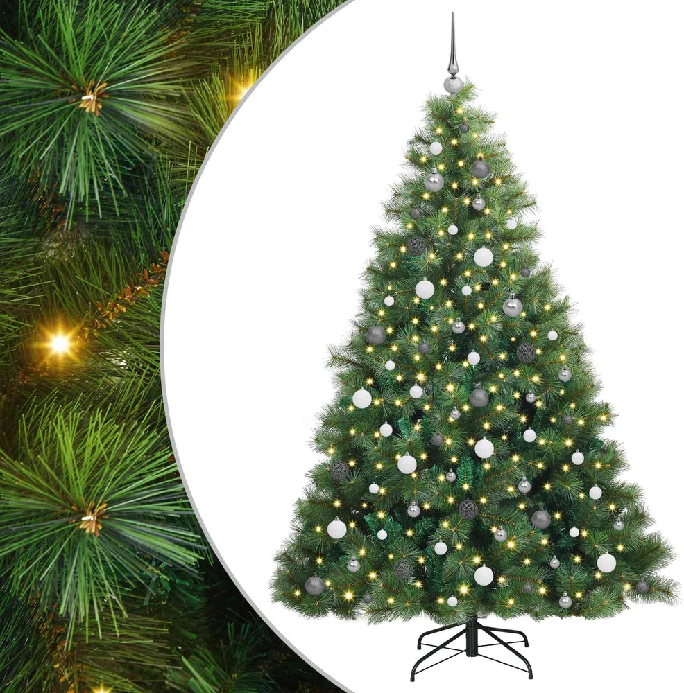 Dirbtinė Kalėdų eglutė su 300 LED Žalia 210 cm PE ir PVC