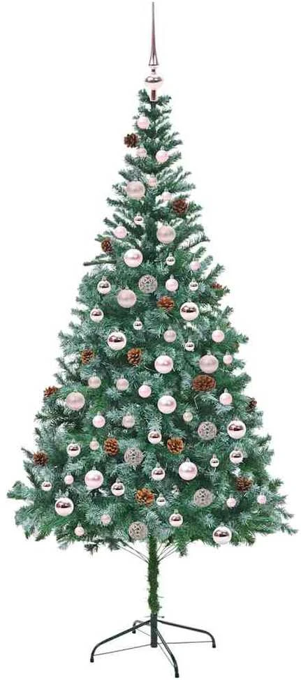 Dirbtinė Kalėdų eglutė su 300 LED Žalia 210 cm PVC ir plienas
