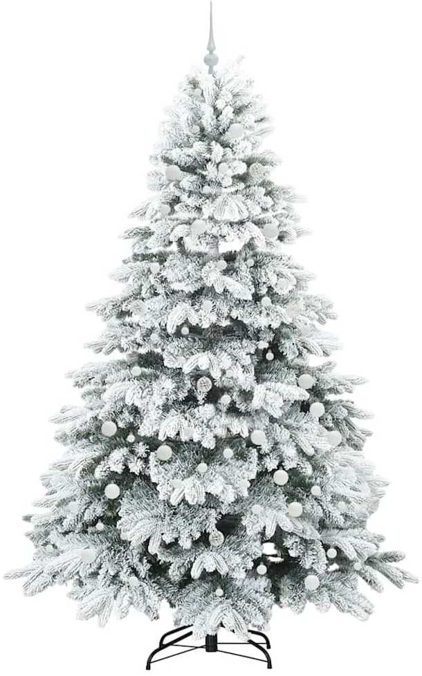 Dirbtinė Kalėdų eglutė su 300 LED Balta 240 cm PE ir PVC
