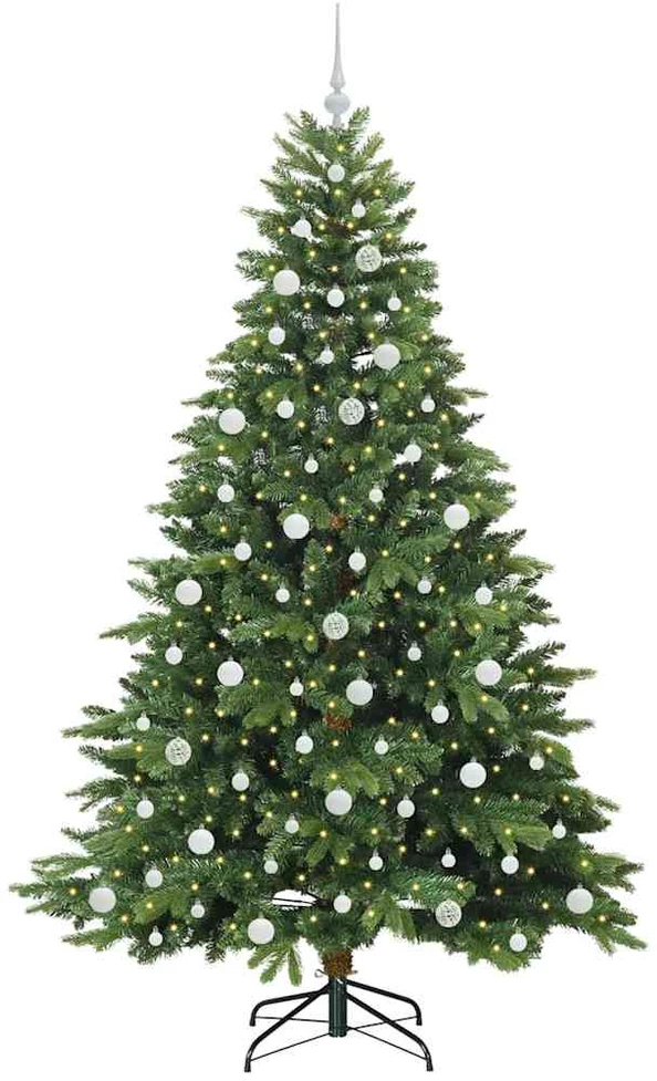 Dirbtinė Kalėdų eglutė su 300 LED Žalia 210 cm PE ir PVC