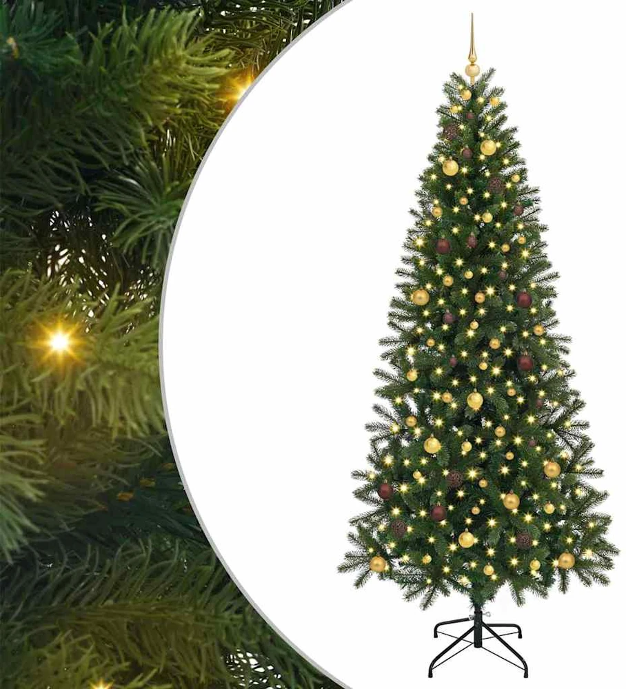 Dirbtinė Kalėdų eglutė su 300 LED Žalia 240 cm PE ir PVC