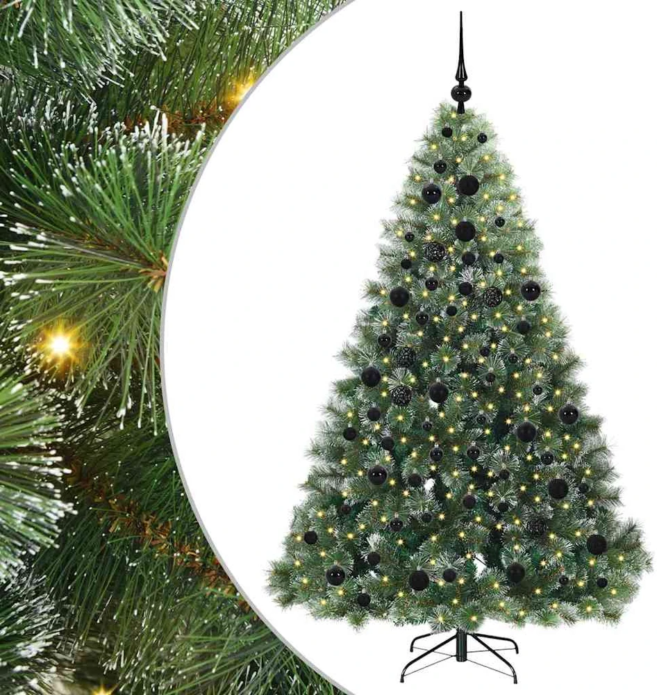 Dirbtinė Kalėdų eglutė su 300 LED Žalia 180 cm PE ir PVC