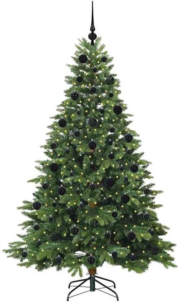 Dirbtinė Kalėdų eglutė su 300 LED Žalia 210 cm PE ir PVC