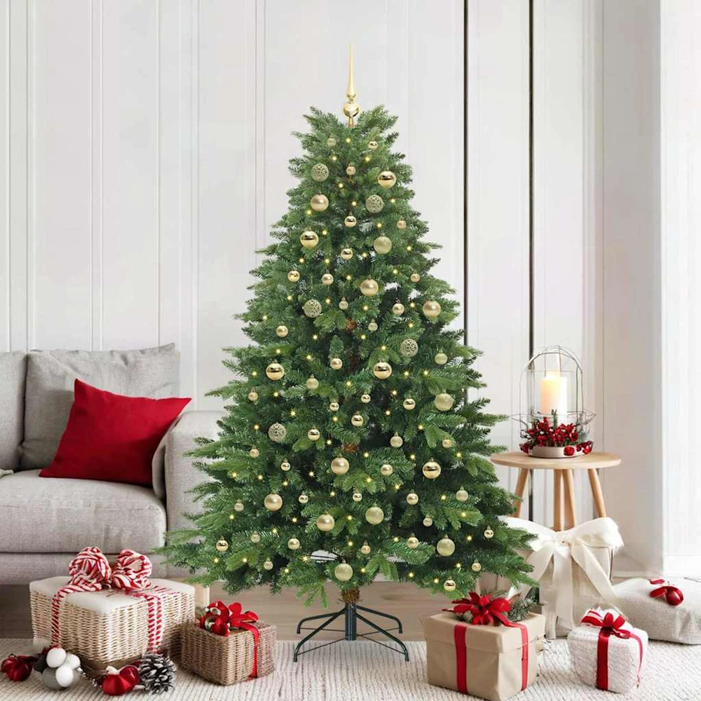 Dirbtinė Kalėdų eglutė su 300 LED Žalia 180 cm PE ir PVC