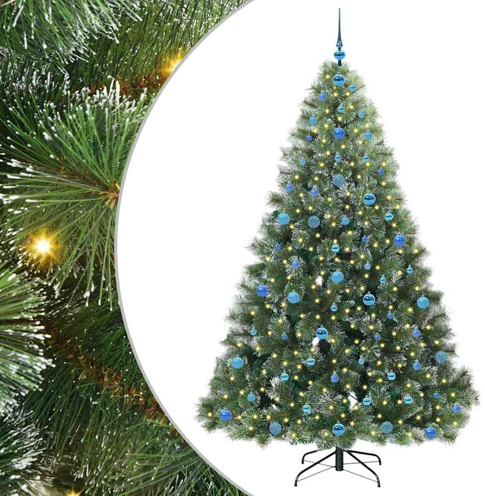 Dirbtinė Kalėdų eglutė su 300 LED Žalia 210 cm PE ir PVC