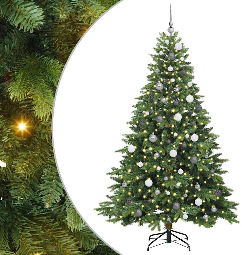 Dirbtinė Kalėdų eglutė su 300 LED Žalia 210 cm PE ir PVC