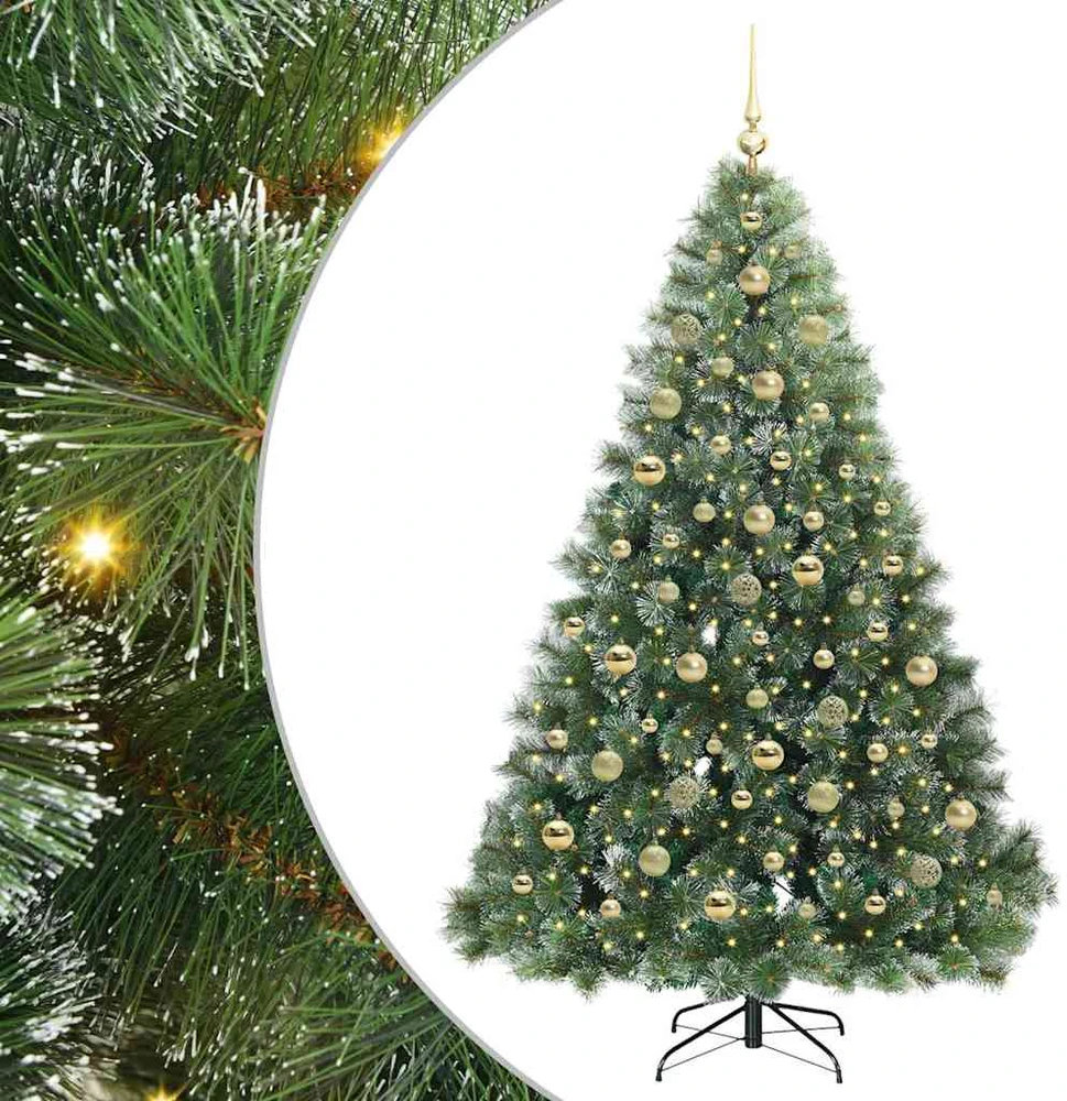 Dirbtinė Kalėdų eglutė su 300 LED Žalia 210 cm PE ir PVC