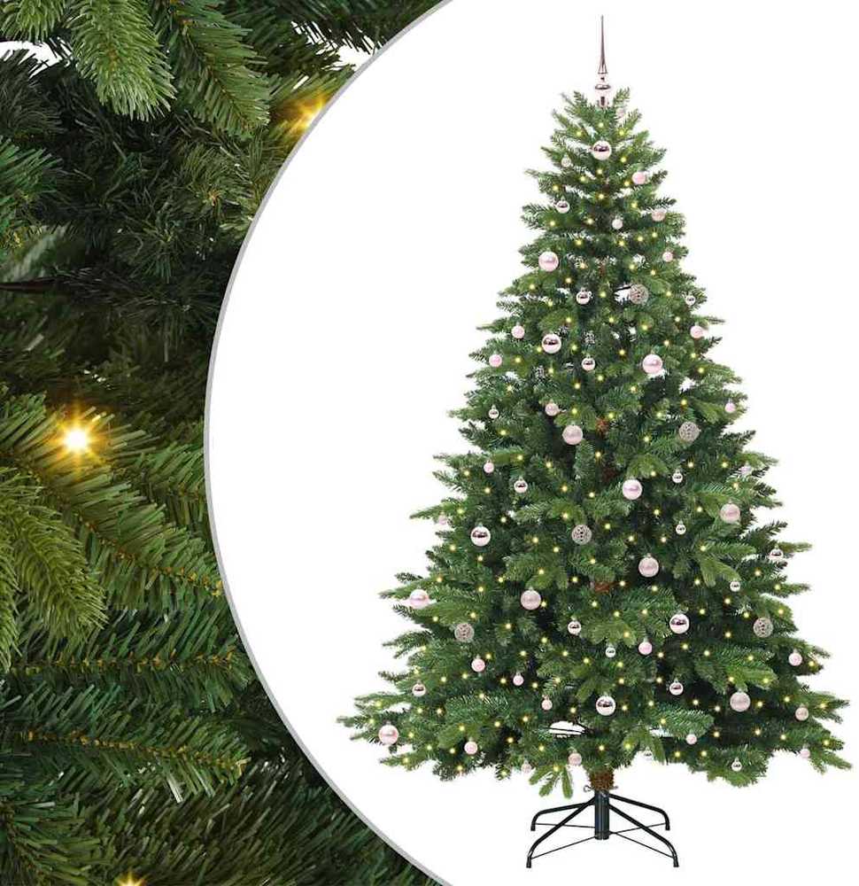 Dirbtinė Kalėdų eglutė su 300 LED Žalia 240 cm PE ir PVC