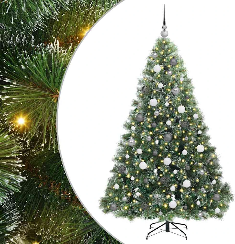 Dirbtinė Kalėdų eglutė su 300 LED Žalia 180 cm PE ir PVC