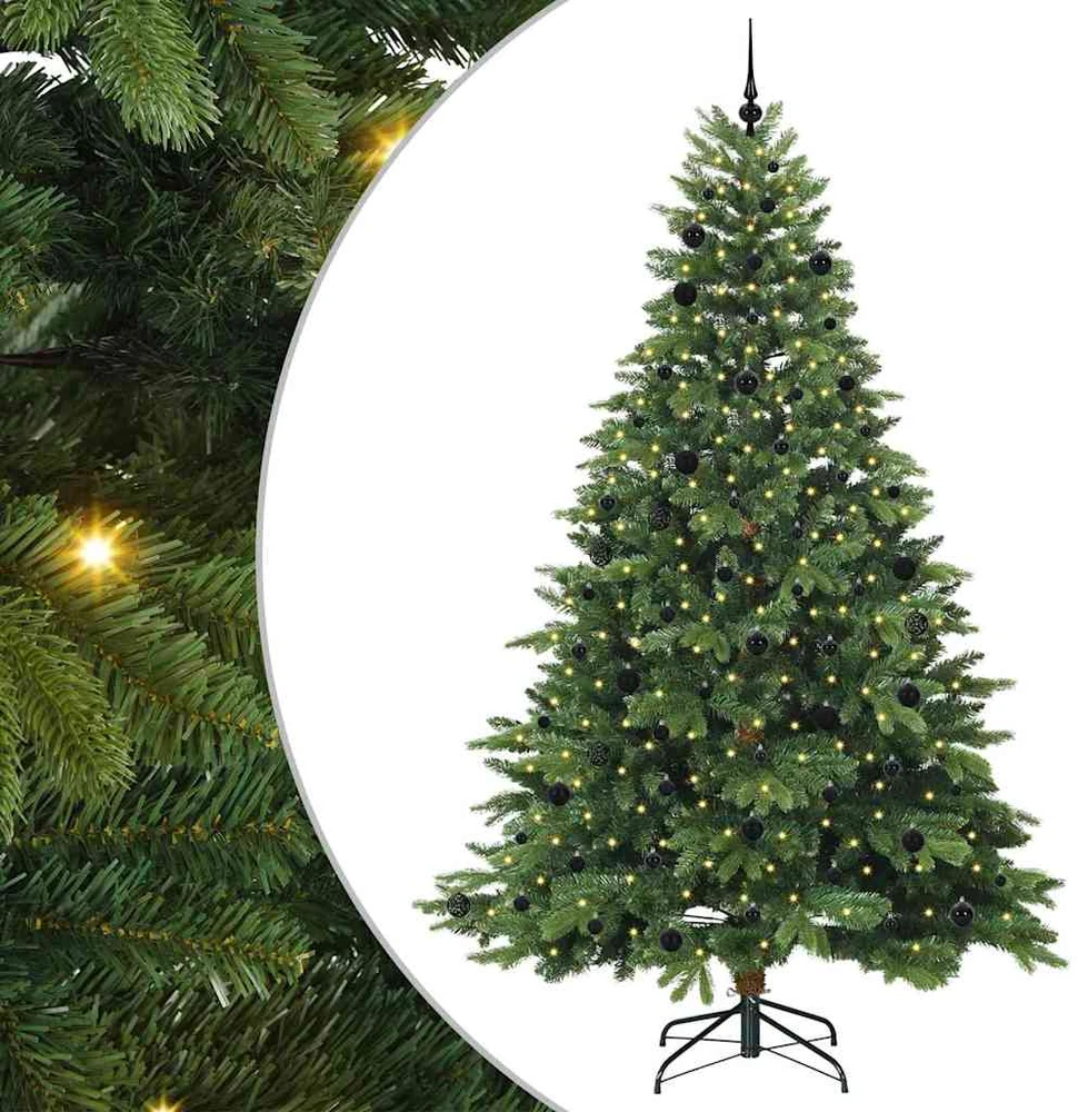 Dirbtinė Kalėdų eglutė su 300 LED Žalia 240 cm PE ir PVC