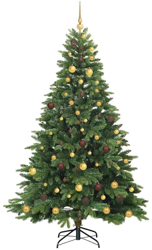 Dirbtinė Kalėdų eglutė su 300 LED Žalia 210 cm PE ir PVC