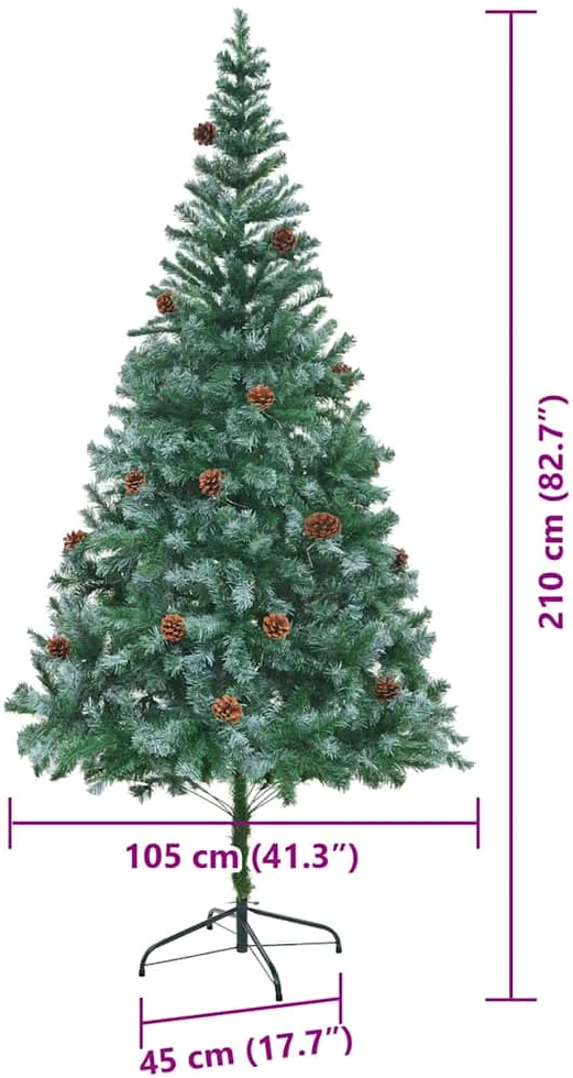Dirbtinė Kalėdų eglutė su 300 LED Žalia 210 cm PVC ir plienas