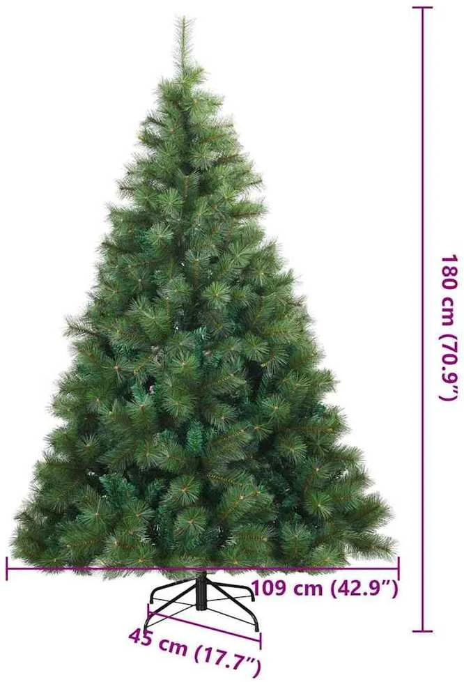 Dirbtinė Kalėdų eglutė su 300 LED Žalia 180 cm PE ir PVC